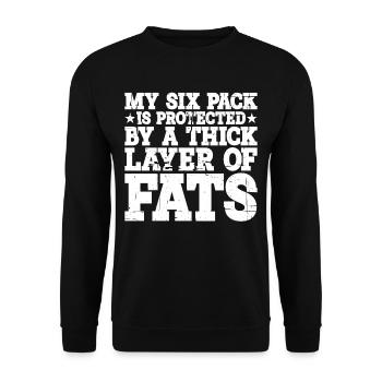 Mon pack de six est protégé par une épaisse couche de graisses3 - Sweat-shirt Unisexe - noir - Devant - Alina (178cm) & Michal (187cm)