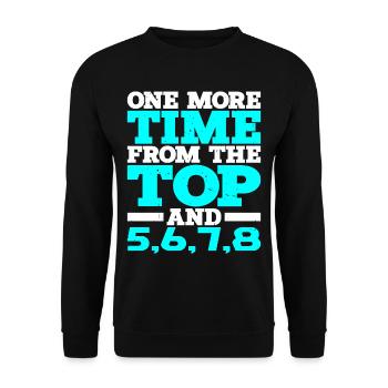 One more time from the top and 5,6,7,8 - Unisex Sweatshirt - black - Front - Alina (178cm) & Michal (187cm)