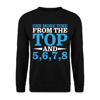 One more time from the top and 5,6,7,8 2 - Unisex Sweatshirt - black - Front - Alina (178cm) & Michal (187cm)
