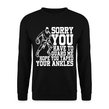 J’espère que vous avez scotché vos chevilles 3 - Sweat-shirt Unisexe - noir - Devant - Alina (178cm) & Michal (187cm)