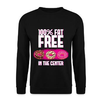 100% Fat Free In The Center 3 - Unisex Pullover - Schwarz - Vorne - Alina (178cm) & Michal (187cm)