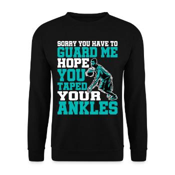 J’espère que vous avez scotché vos chevilles 2 - Sweat-shirt Unisexe - noir - Devant - Alina (178cm) & Michal (187cm)