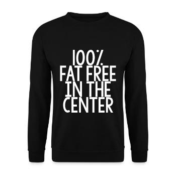 100% Fat Free In The Center 4 - Unisex Pullover - Schwarz - Vorne - Alina (178cm) & Michal (187cm)