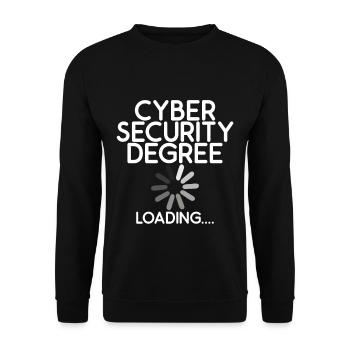 Cyber Security Degree Loading 2 - Unisex Sweatshirt - black - Front - Alina (178cm) & Michal (187cm)