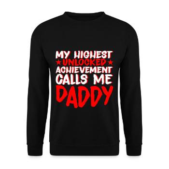 Ma plus haute réussite débloquée m’appelle papa 4 - Sweat-shirt Unisexe - noir - Devant - Alina (178cm) & Michal (187cm)