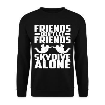 Les amis ne laissent pas leurs amis sauter en parachute seuls 3 - Sweat-shirt Unisexe - noir - Devant - Alina (178cm) & Michal (187cm)