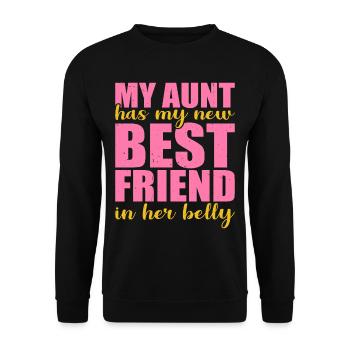 Ma tante a ma nouvelle meilleure amie dans le ventre 2 - Sweat-shirt Unisexe - noir - Devant - Alina (178cm) & Michal (187cm)