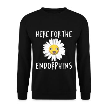 Here For The Endorphins - Unisex Pullover - Schwarz - Vorne - Alina (178cm) & Michal (187cm)