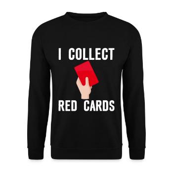 Je collectionne les cartons rouges - Sweat-shirt Unisexe - noir - Devant - Alina (178cm) & Michal (187cm)
