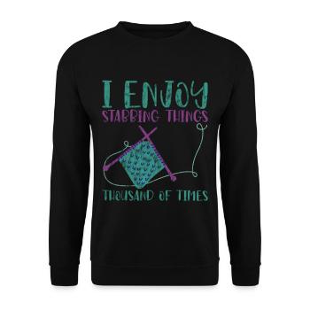 J’aime poignarder des choses des milliers de fois 2 - Sweat-shirt Unisexe - noir - Devant - Alina (178cm) & Michal (187cm)