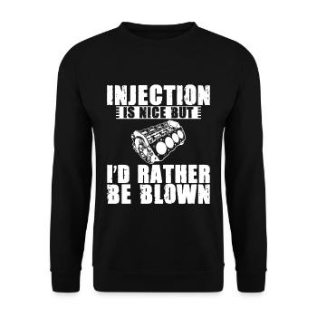 L’injection est agréable mais je préfère être soufflé 3 - Sweat-shirt Unisexe - noir - Devant - Alina (178cm) & Michal (187cm)