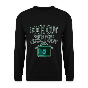 Rock Out With Your Crock Out 3 - Unisex Sweatshirt - black - Front - Alina (178cm) & Michal (187cm)