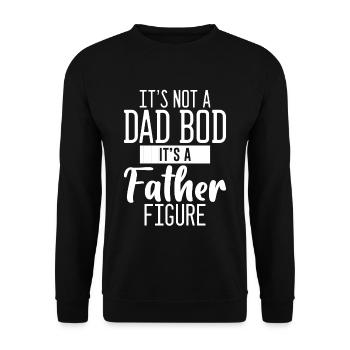 It's Not A Dad Bod It's A Father Figure 2 - Unisex Sweatshirt - black - Front - Alina (178cm) & Michal (187cm)