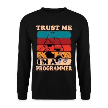 Trust Me I'm A Programmer 2 - Unisex Pullover - Schwarz - Vorne - Alina (178cm) & Michal (187cm)
