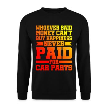 Whoever Said Money Can't Buy Happiness 2 - Unisex Pullover - Schwarz - Vorne - Alina (178cm) & Michal (187cm)