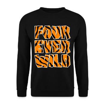 Quatre Ever Wild 31 - Sweat-shirt Unisexe - noir - Devant - Alina (178cm) & Michal (187cm)