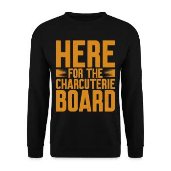 Ici pour la Charcuterie Board 9 - Sweat-shirt Unisexe - noir - Devant - Alina (178cm) & Michal (187cm)