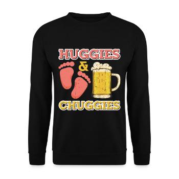 Huggies and Chuggies 17 - Unisex Sweatshirt - black - Front - Alina (178cm) & Michal (187cm)