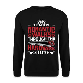 Enjoy Romantic Walks Through The Hardware Store18 - Unisex Sweatshirt - black - Front - Alina (178cm) & Michal (187cm)