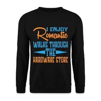 Enjoy Romantic Walks Through The Hardware Store19 - Unisex Sweatshirt - black - Front - Alina (178cm) & Michal (187cm)