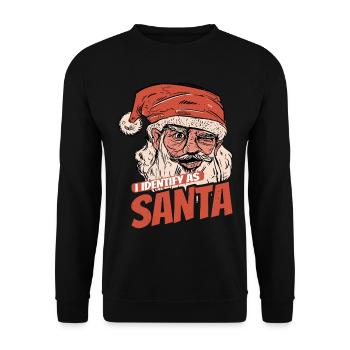 I Identify As Santa 10 - Unisex Sweatshirt - black - Front - Alina (178cm) & Michal (187cm)