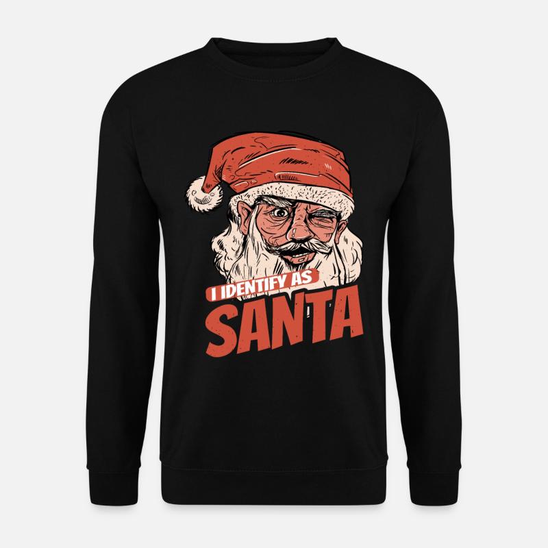 I Identify As Santa 10 - Unisex Sweatshirt - black