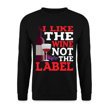 J’aime le vin, pas l’étiquette 20 - Sweat-shirt Unisexe - noir - Devant - Alina (178cm) & Michal (187cm)