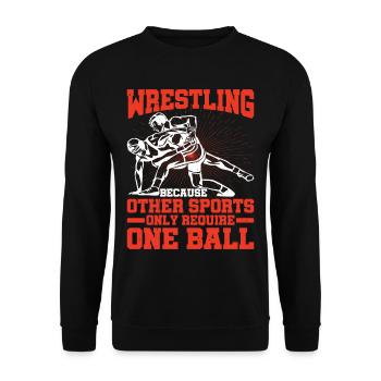 Lutte Autres sports ne nécessitent qu’une balle 3 - Sweat-shirt Unisexe - noir - Devant - Alina (178cm) & Michal (187cm)