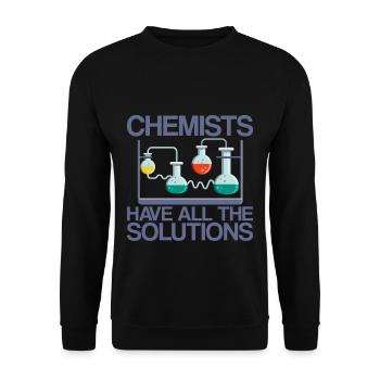 Chemists Have All The Solutions - Unisex Sweatshirt - black - Front - Alina (178cm) & Michal (187cm)