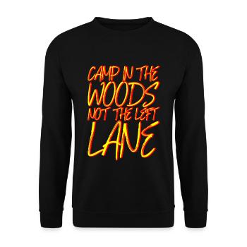Campez dans les bois, pas sur la voie de gauche 3 - Sweat-shirt Unisexe - noir - Devant - Alina (178cm) & Michal (187cm)