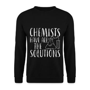 Chemists Have All The Solutions 4 - Unisex Sweatshirt - black - Front - Alina (178cm) & Michal (187cm)
