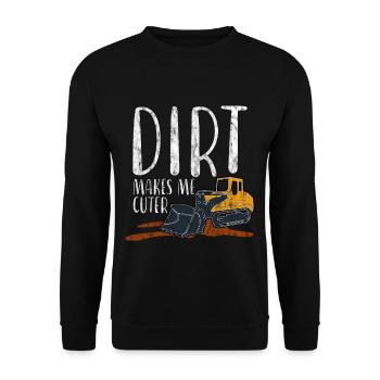 Dirt Makes Me Cuter 4 - Unisex Sweatshirt - black - Front - Alina (178cm) & Michal (187cm)