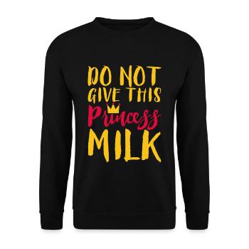 Ne donnez pas à cette princesse du lait 2 - Sweat-shirt Unisexe - noir - Devant - Alina (178cm) & Michal (187cm)