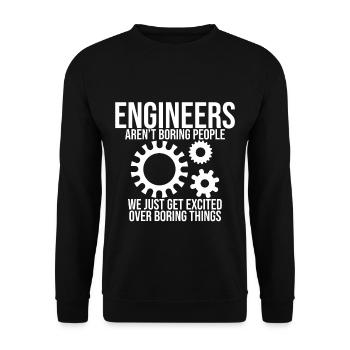 Engineers Aren't Boring People 2 - Unisex Pullover - Schwarz - Vorne - Alina (178cm) & Michal (187cm)