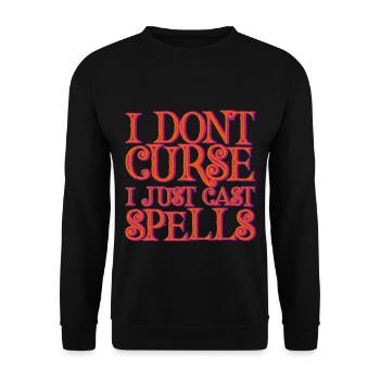 Je ne maudis pas, je viens de lancer des sorts 2 - Sweat-shirt Unisexe - noir - Devant - Alina (178cm) & Michal (187cm)