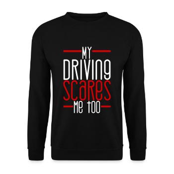 Ma conduite me fait peur trop 3 - Sweat-shirt Unisexe - noir - Devant - Alina (178cm) & Michal (187cm)