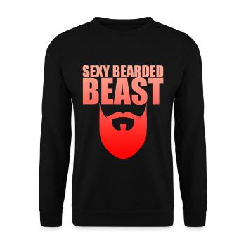 Sexy Bearded Beast 2 - Unisex Sweatshirt - black - Front - Alina (178cm) & Michal (187cm)