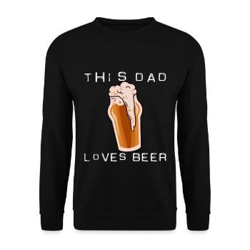 This Dad Loves Beer - Unisex Sweatshirt - black - Front - Alina (178cm) & Michal (187cm)