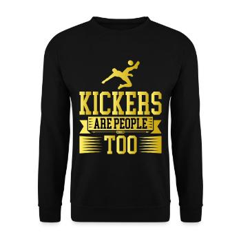 Kickers Are People Too 15 - Unisex Pullover - Schwarz - Vorne - Alina (178cm) & Michal (187cm)
