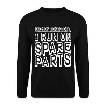 Receveur de rein, je cours sur des pièces de rechange 12 - Sweat-shirt Unisexe - noir - Devant - Alina (178cm) & Michal (187cm)