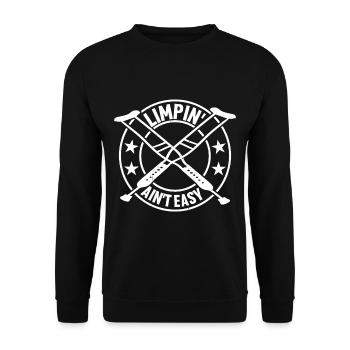 Limpin' Ain't Easy 16 - Unisex Sweatshirt - black - Front - Alina (178cm) & Michal (187cm)