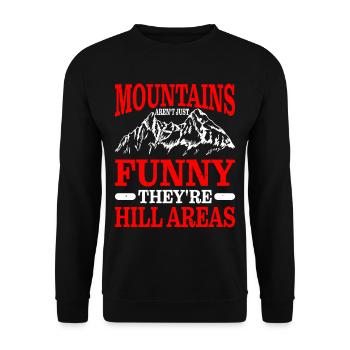 Les montagnes ne sont pas seulement drôles, ce sont des zones de colline 4 - Sweat-shirt Unisexe - noir - Devant - Alina (178cm) & Michal (187cm)