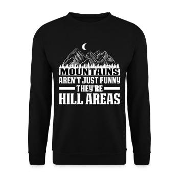 Les montagnes ne sont pas seulement drôles, ce sont des zones de colline 6 - Sweat-shirt Unisexe - noir - Devant - Alina (178cm) & Michal (187cm)