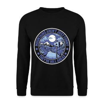 Les montagnes ne sont pas seulement drôles, ce sont des zones de collines 5 - Sweat-shirt Unisexe - noir - Devant - Alina (178cm) & Michal (187cm)