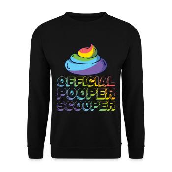 Official Pooper Scooper 14 - Unisex Pullover - Schwarz - Vorne - Alina (178cm) & Michal (187cm)