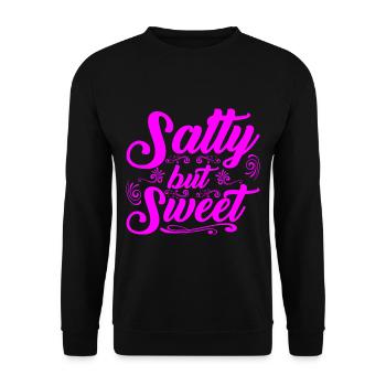 Salty but Sweet 12 - Unisex Pullover - Schwarz - Vorne - Alina (178cm) & Michal (187cm)