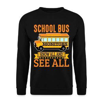 Moniteurs d’autobus scolaires, tout savoir et voir les 7 - Sweat-shirt Unisexe - noir - Devant - Alina (178cm) & Michal (187cm)