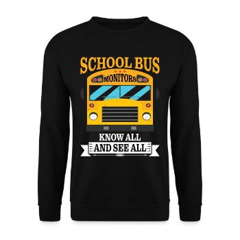 Moniteurs d’autobus scolaires, tout savoir et voir tous les 8 - Sweat-shirt Unisexe - noir - Devant - Alina (178cm) & Michal (187cm)