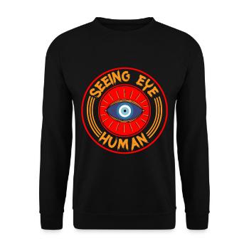 Seeing Eye Human 12 - Unisex Pullover - Schwarz - Vorne - Alina (178cm) & Michal (187cm)