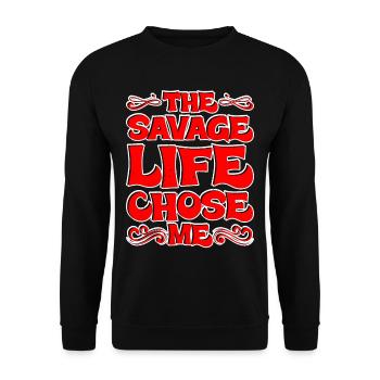 La vie sauvage m’a choisi 11 - Sweat-shirt Unisexe - noir - Devant - Alina (178cm) & Michal (187cm)